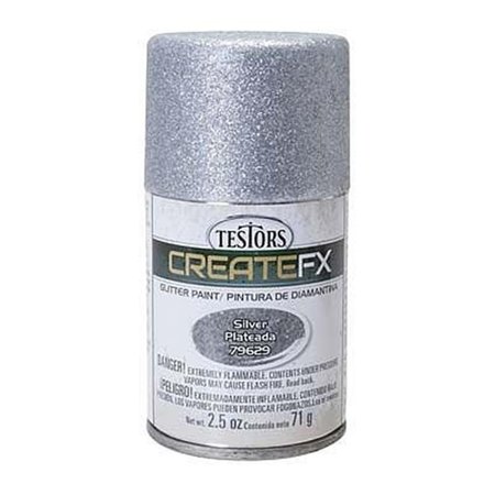 TESTORS FX Glitter Silver Spray 2.5 oz Hobby & Model Enamel Paint No.79629 TES79629